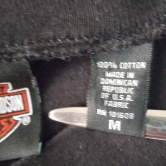 Harley-Davidson Men’s Henley Shirt Sz M Black 100 Years Anniv Corpus Christi TX - Picture 7 of 10